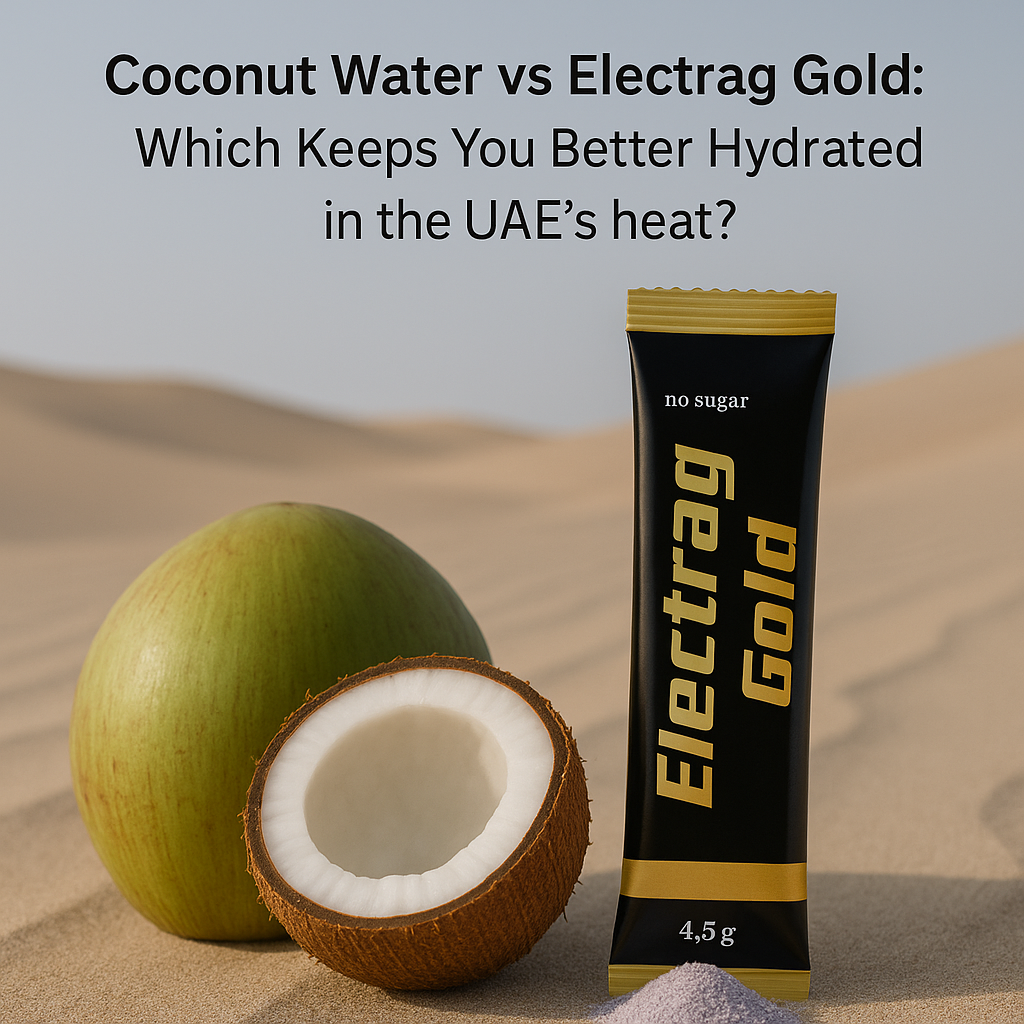 Electrolyte hydration in the UAE – Coconut water vs Electrag Gold